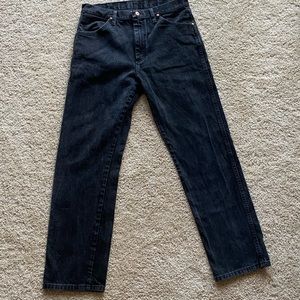 Men’s Black Wrangler Straight leg Jeans 33x32